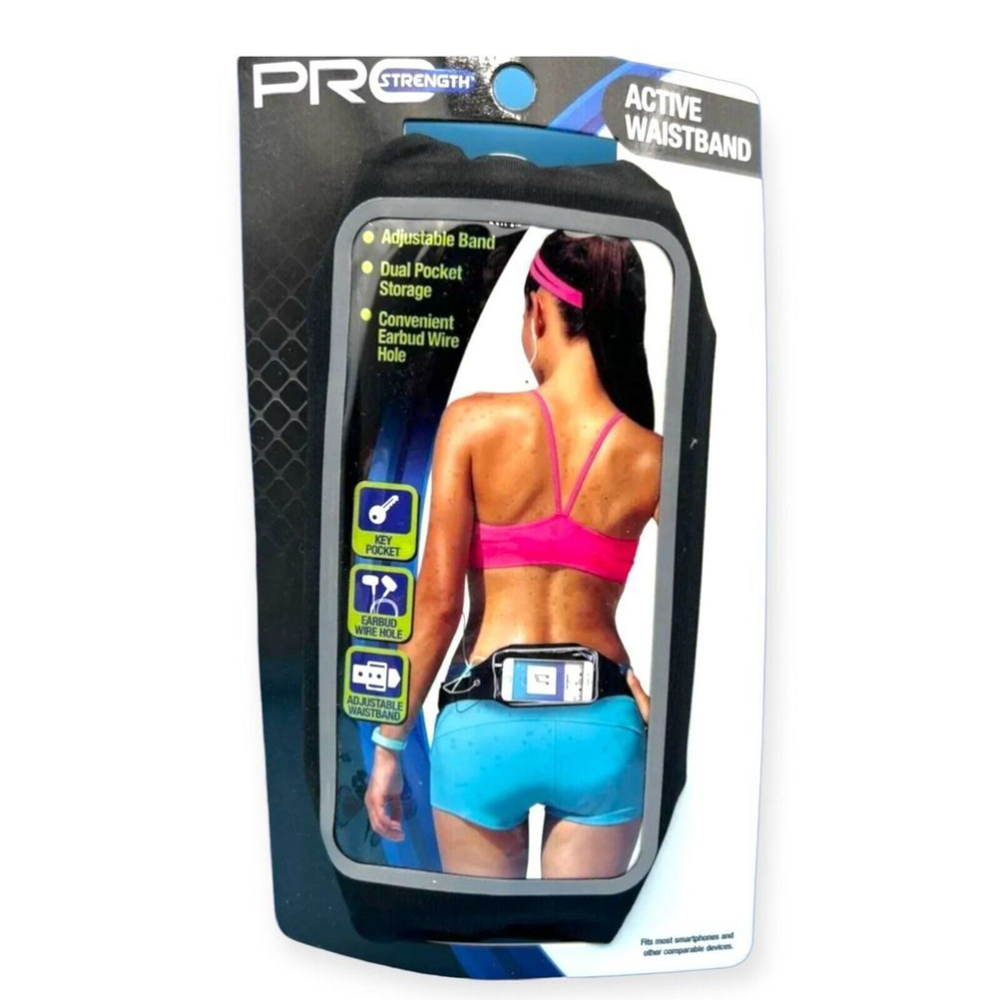 Pro Strength Active Waistband Phone Device Holder Pouch Adjustable Universal